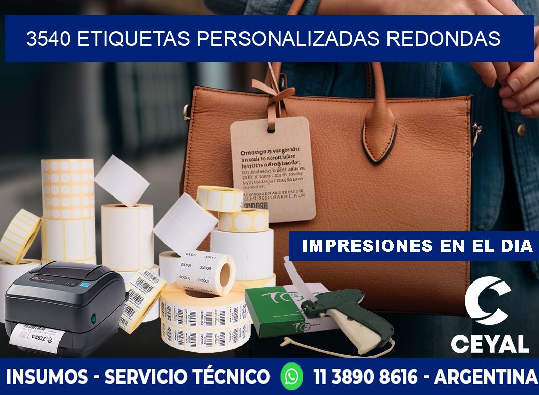 3540 Etiquetas personalizadas redondas