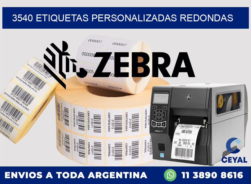 3540 Etiquetas personalizadas redondas