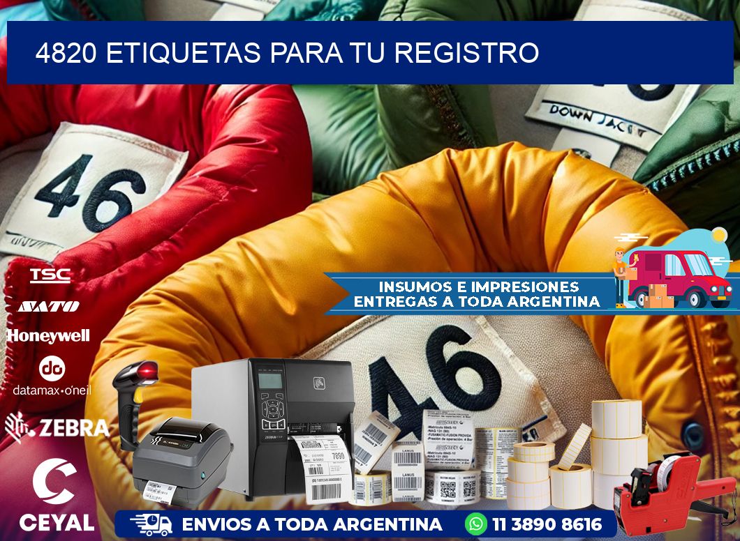 4820 etiquetas para tu registro