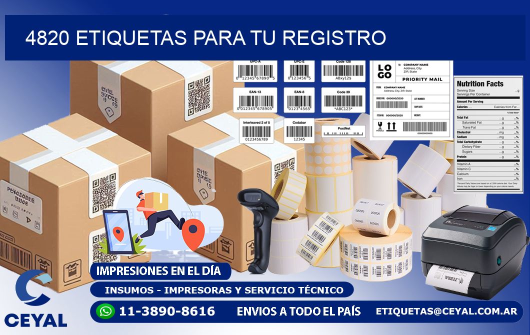 4820 etiquetas para tu registro