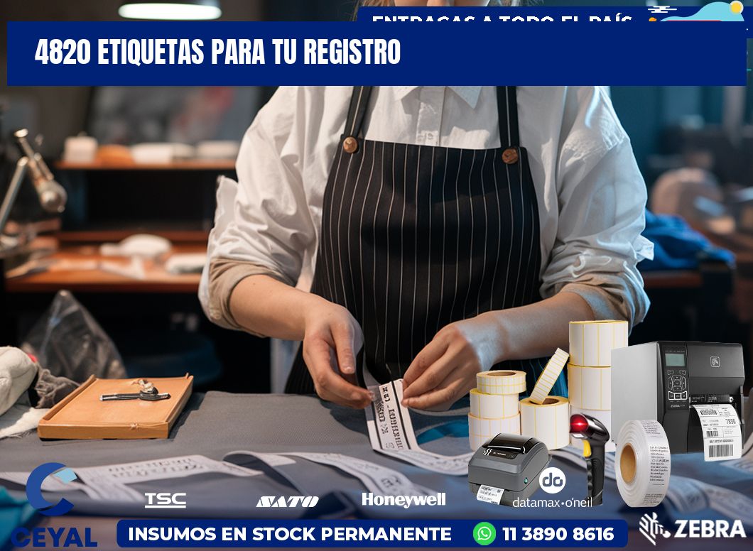 4820 etiquetas para tu registro
