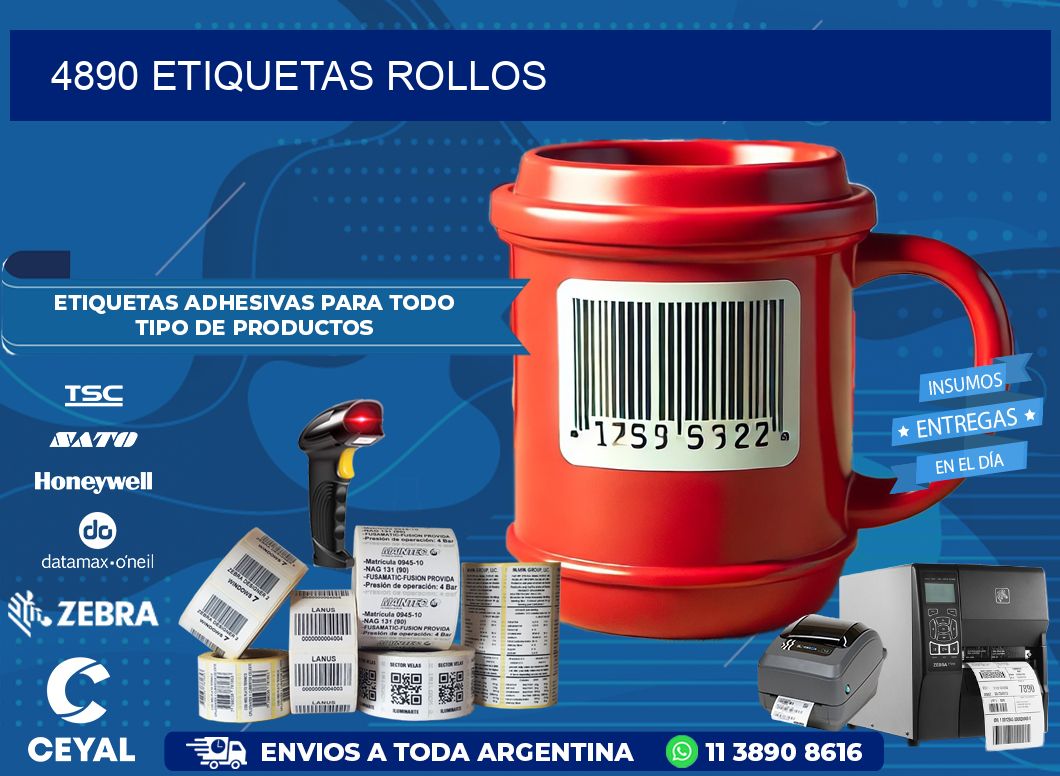 4890 Etiquetas rollos