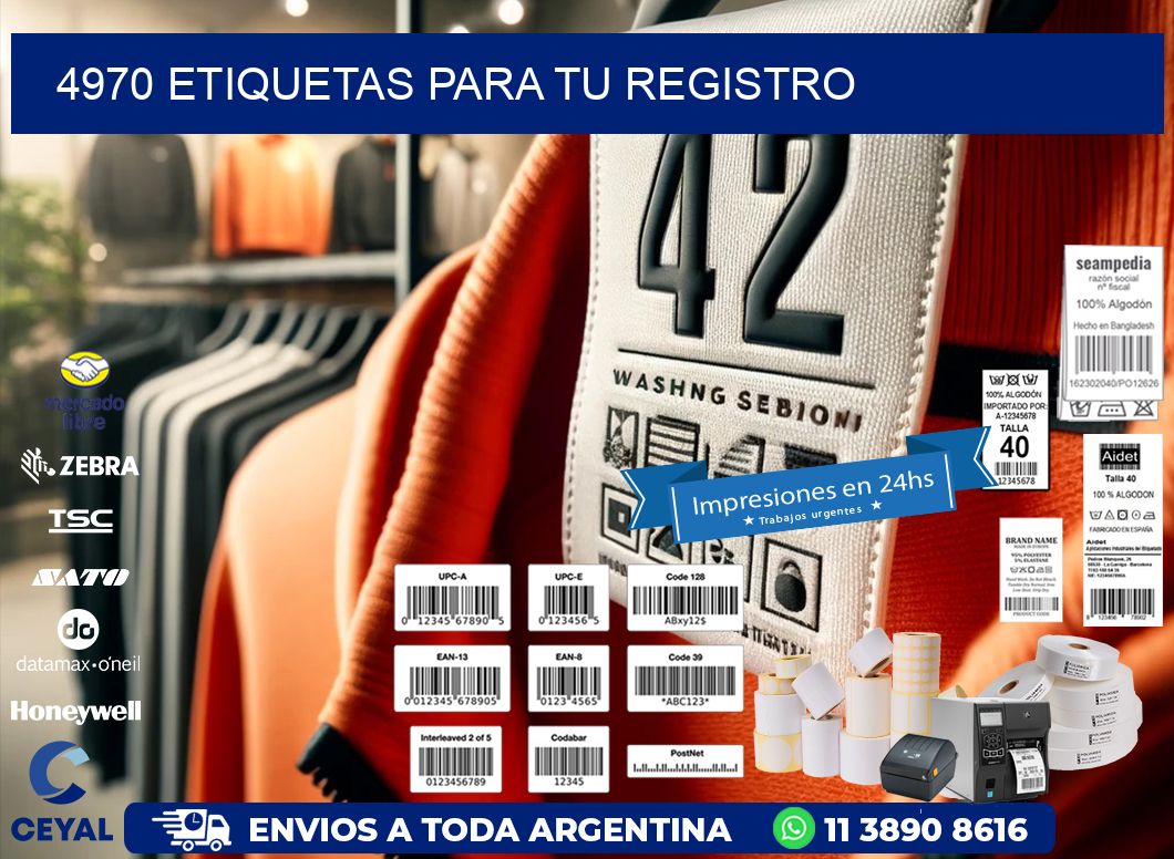 4970 etiquetas para tu registro