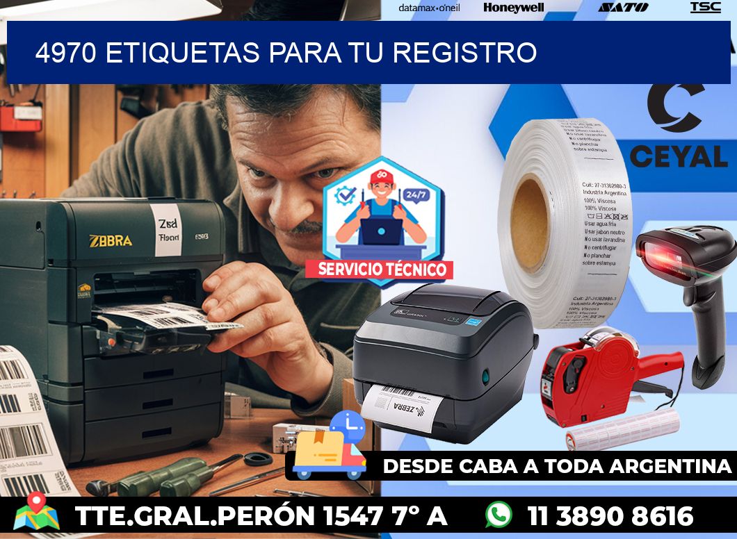 4970 etiquetas para tu registro