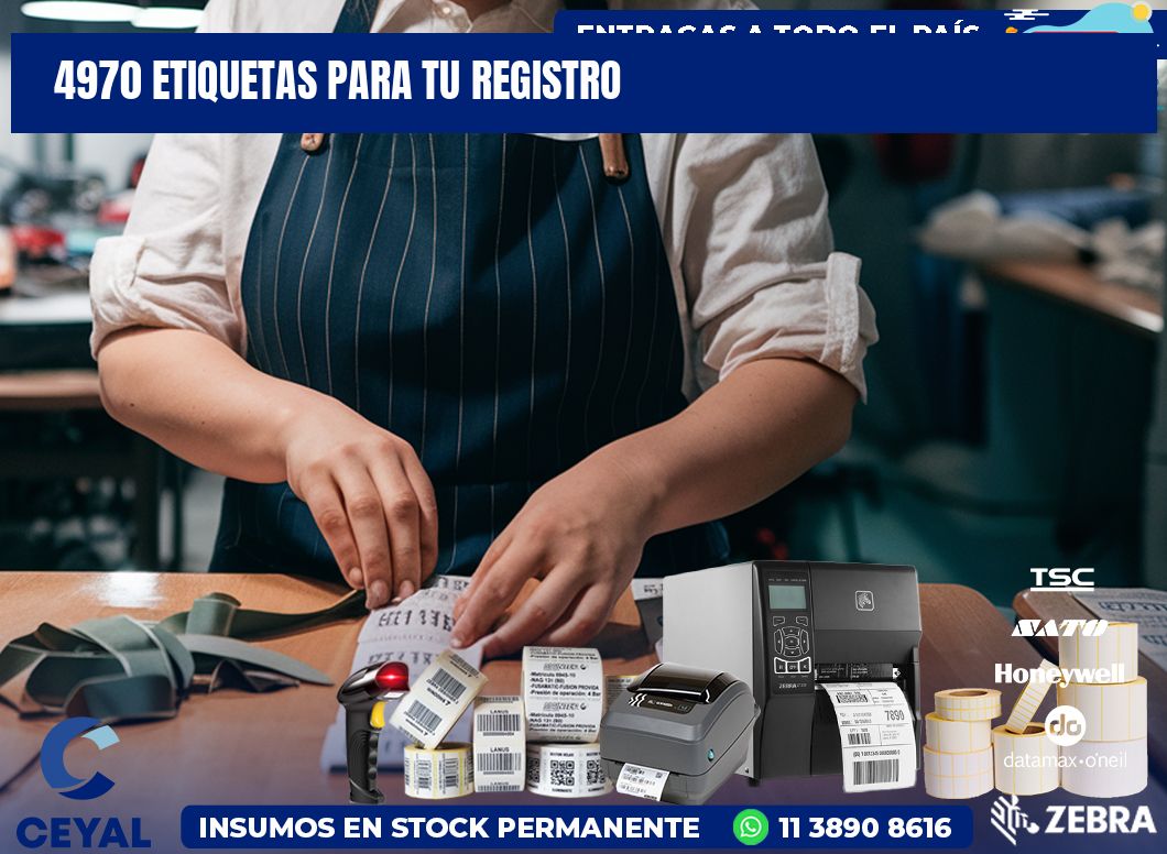 4970 etiquetas para tu registro