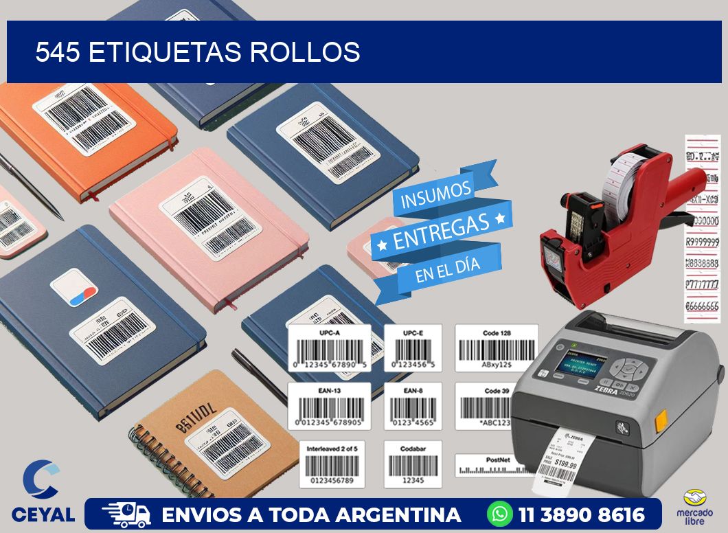 545 etiquetas rollos