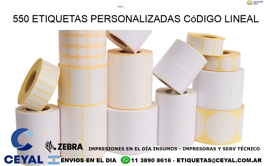 550 Etiquetas personalizadas código lineal