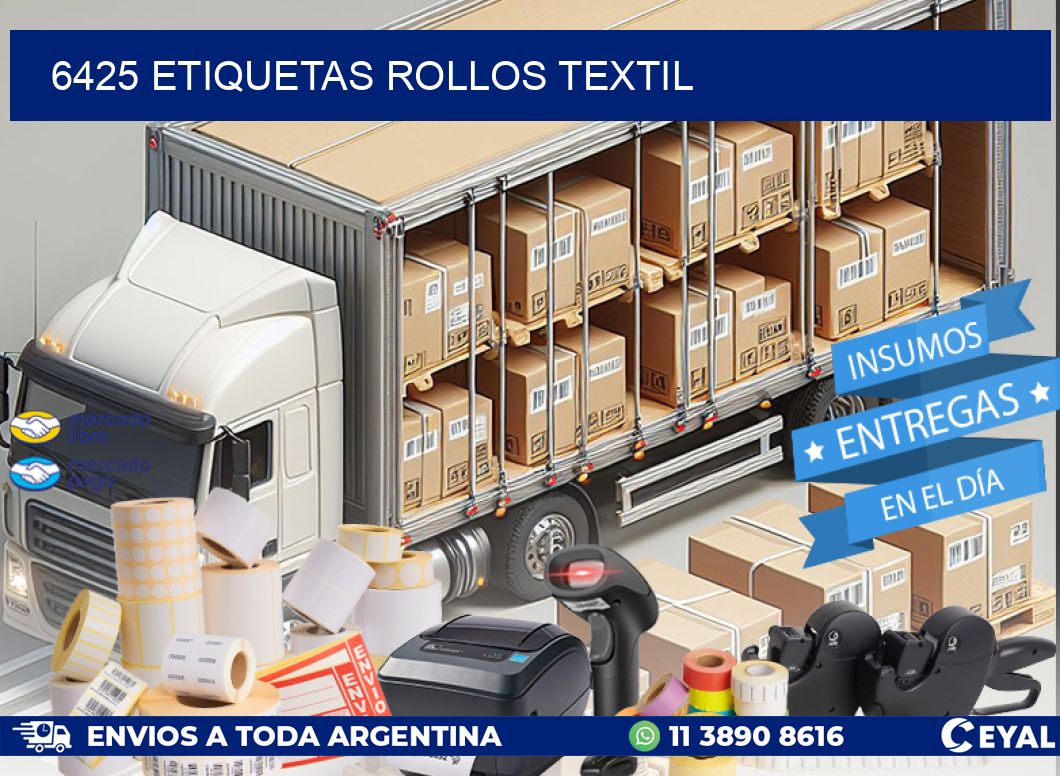 6425 etiquetas rollos TEXTIL