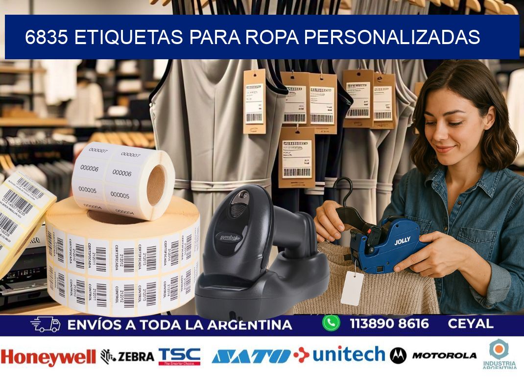 6835 Etiquetas para ropa personalizadas