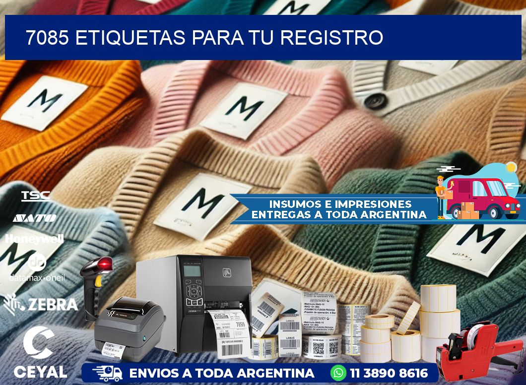 7085 etiquetas para tu registro