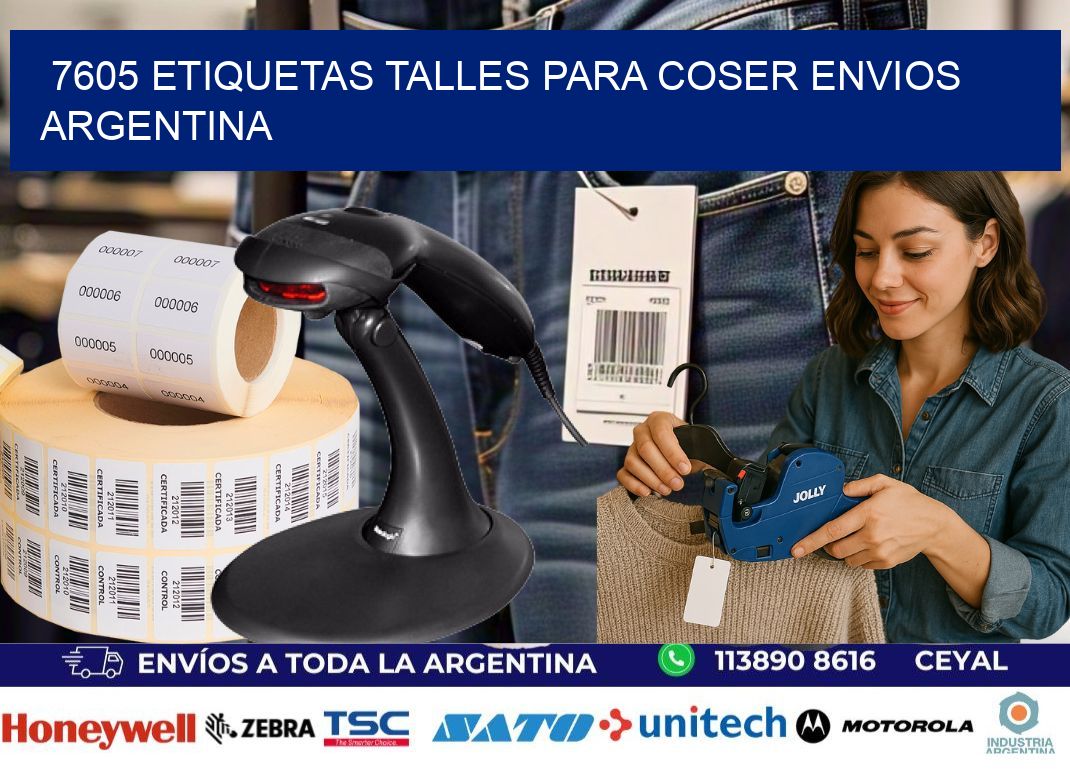 7605 ETIQUETAS TALLES PARA COSER ENVIOS ARGENTINA