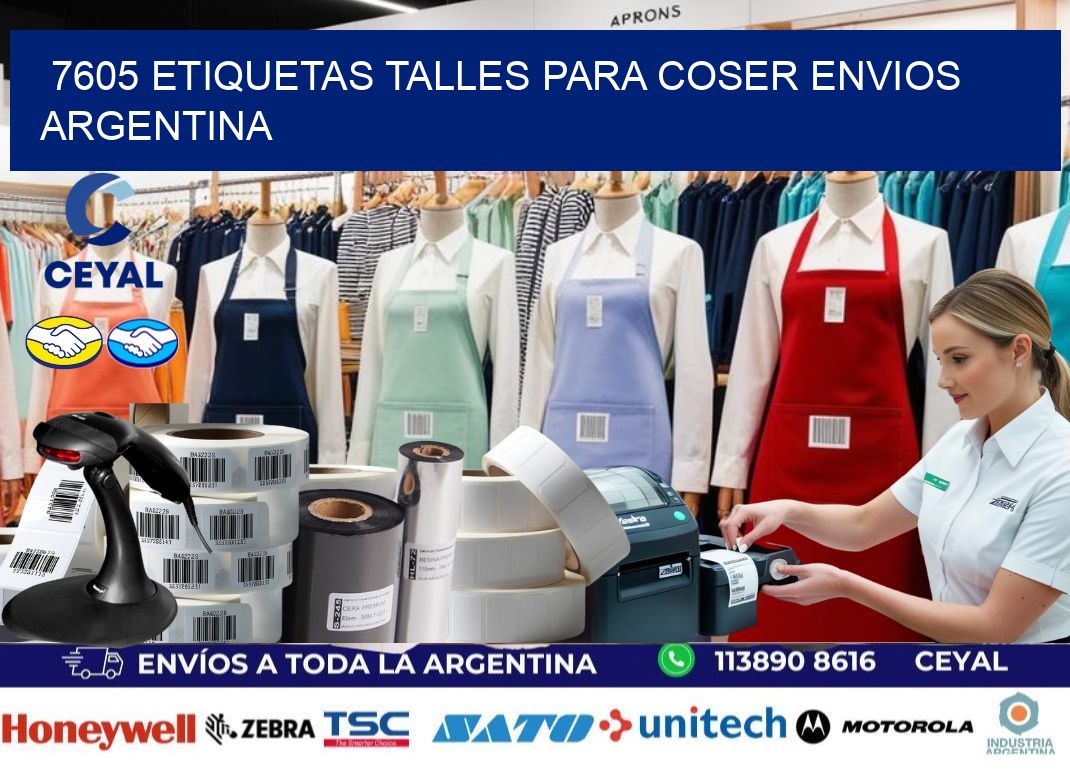 7605 ETIQUETAS TALLES PARA COSER ENVIOS ARGENTINA