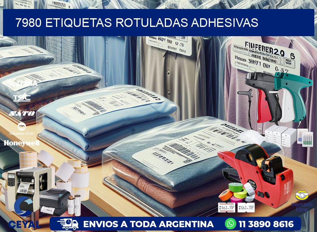 7980 etiquetas rotuladas adhesivas