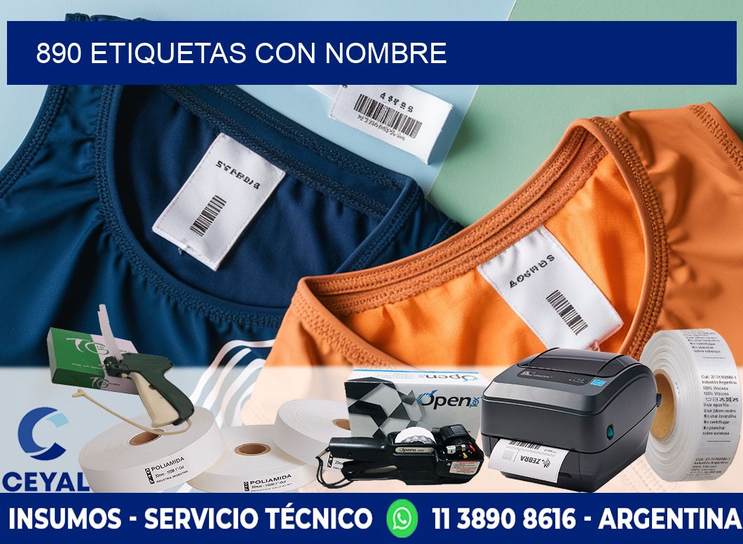 890 etiquetas con nombre