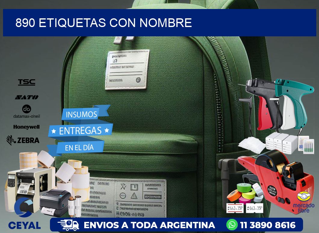 890 etiquetas con nombre