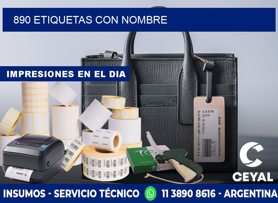 890 etiquetas con nombre