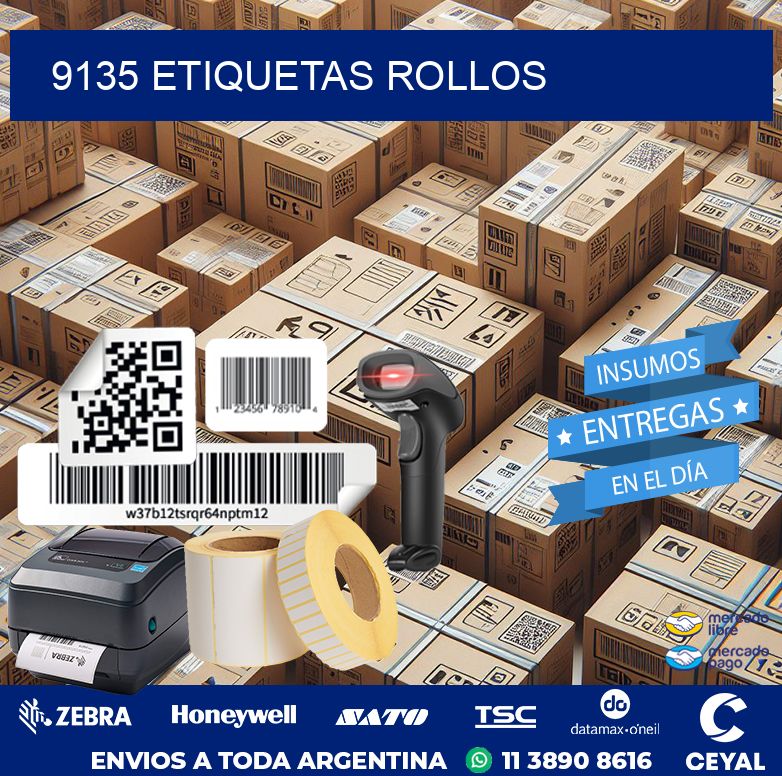 9135 etiquetas rollos