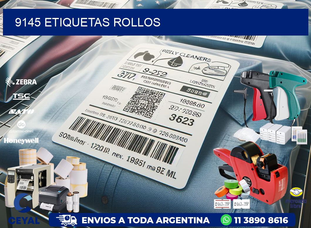 9145 etiquetas rollos