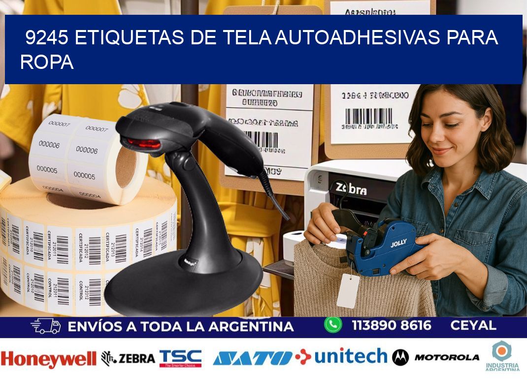 9245 Etiquetas de tela autoadhesivas para ropa