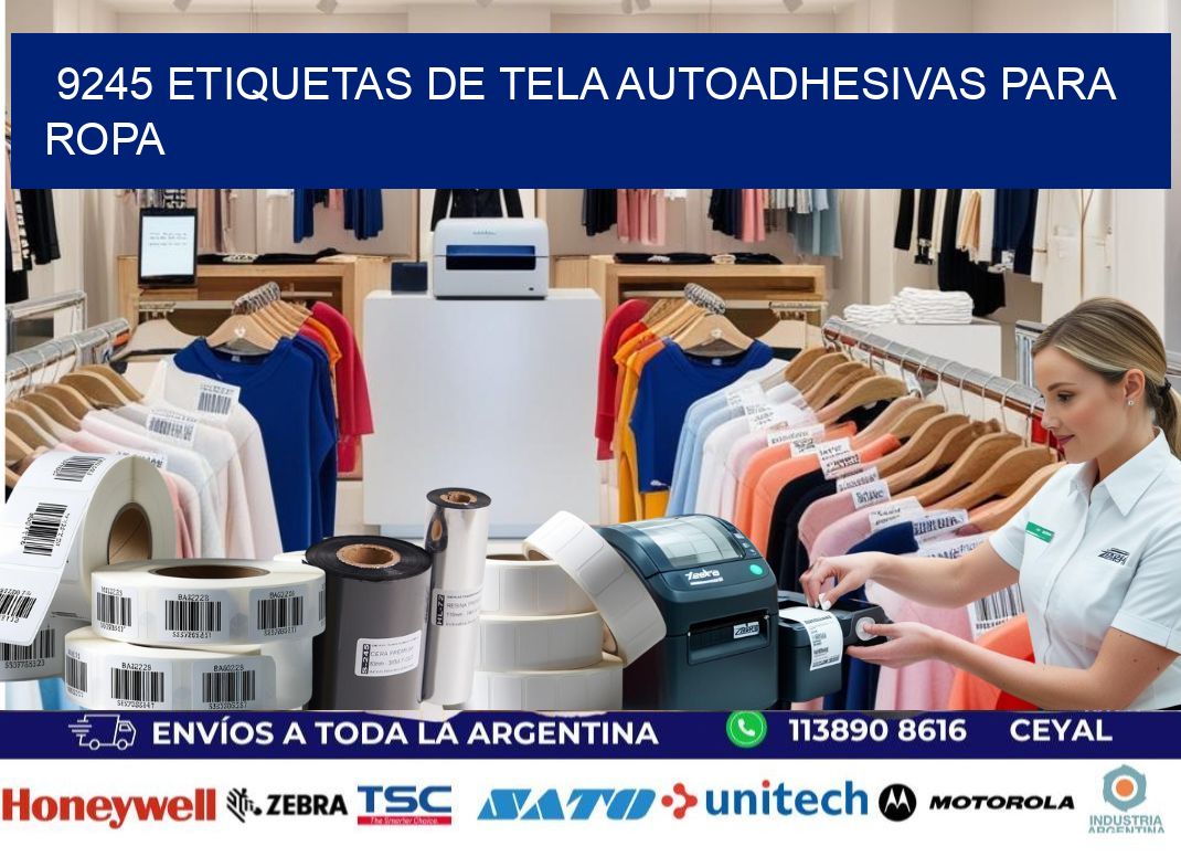 9245 Etiquetas de tela autoadhesivas para ropa