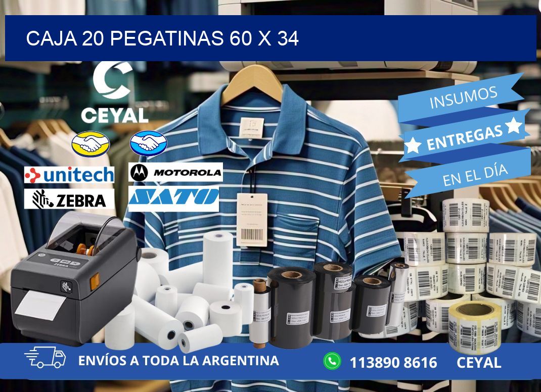 CAJA 20 PEGATINAS 60 x 34