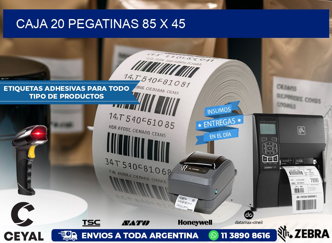CAJA 20 PEGATINAS 85 x 45