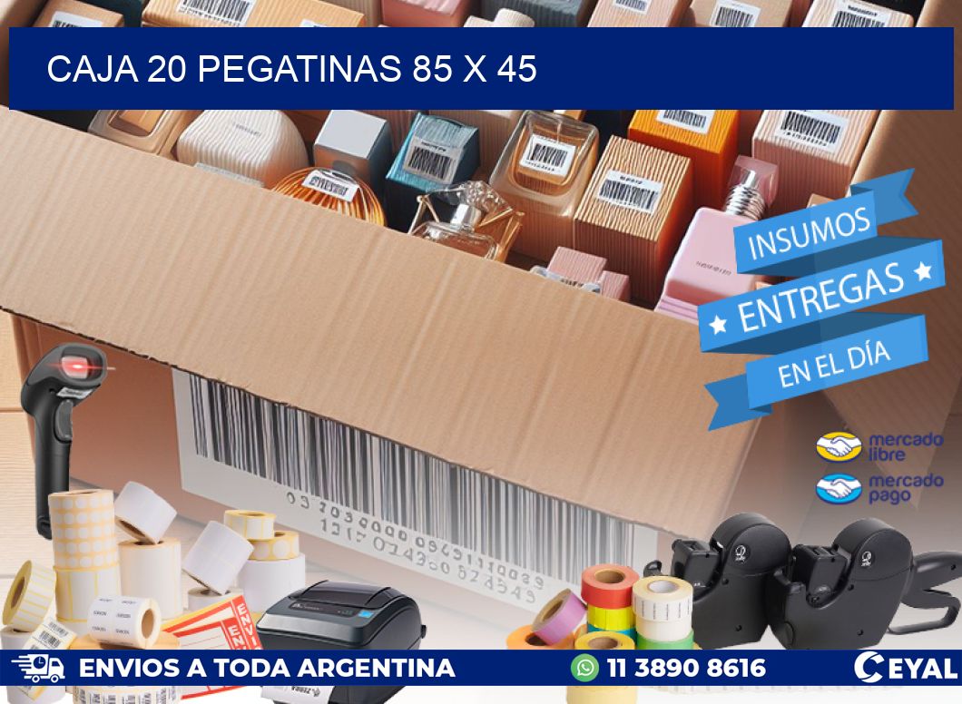 CAJA 20 PEGATINAS 85 x 45