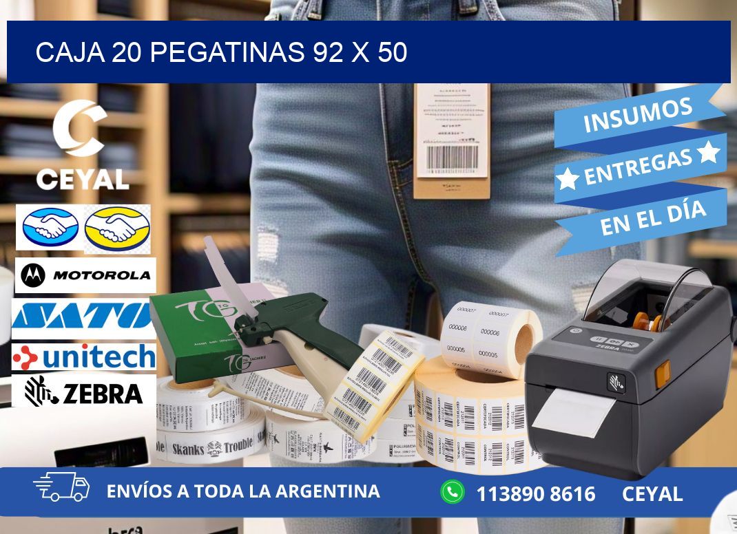 CAJA 20 PEGATINAS 92 x 50
