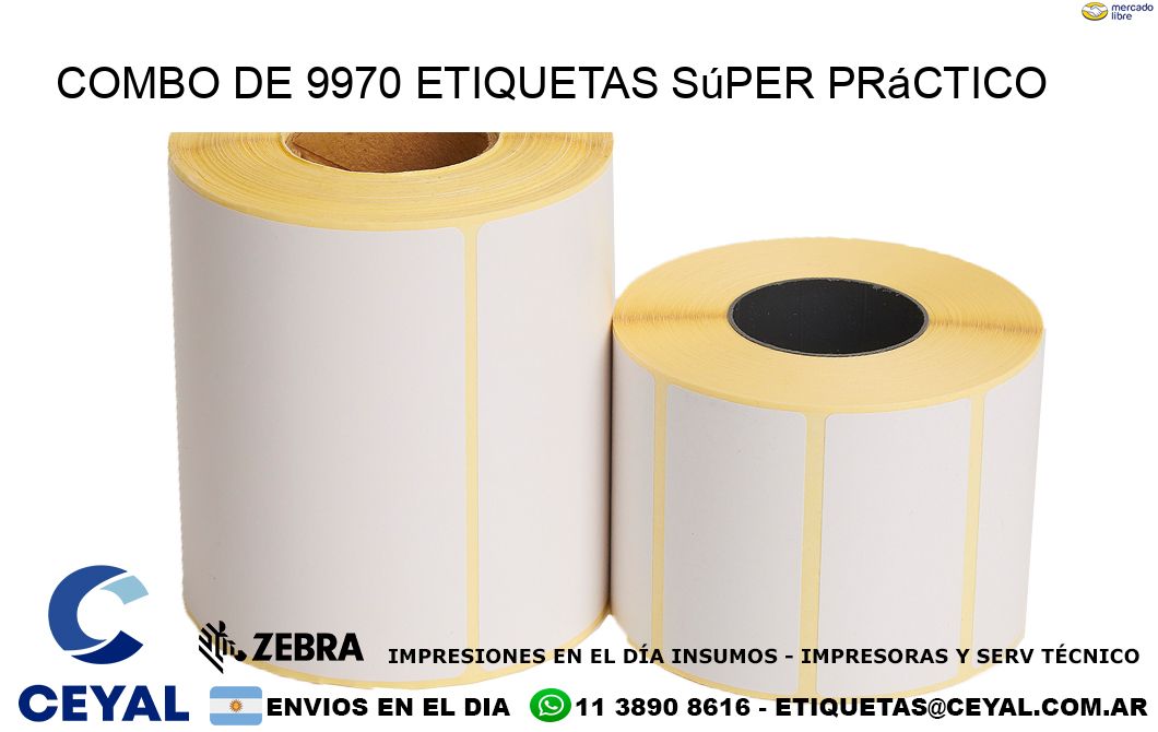 Combo de 9970 etiquetas súper práctico