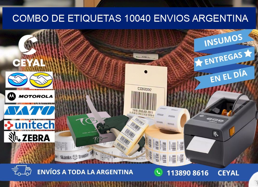 Combo de etiquetas 10040 ENVIOS ARGENTINA