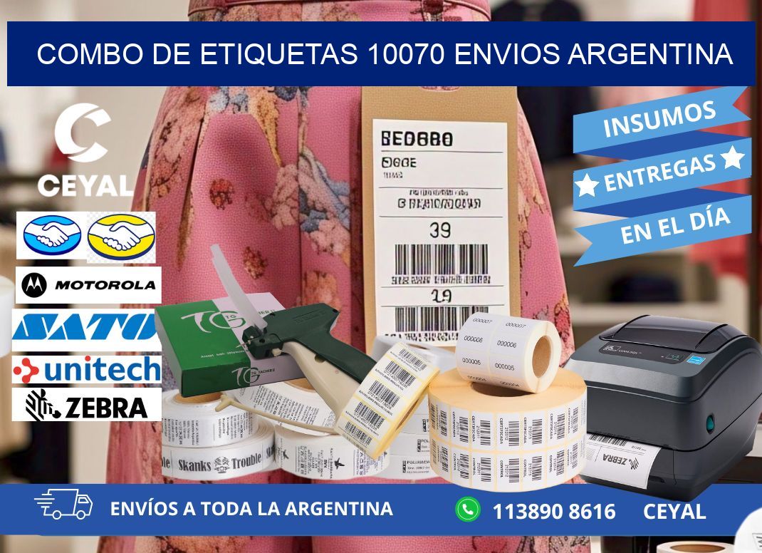 Combo de etiquetas 10070 ENVIOS ARGENTINA