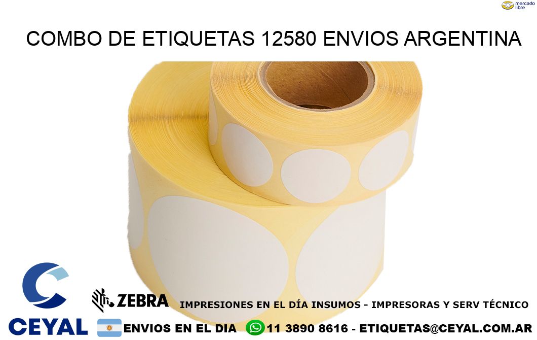 Combo de etiquetas 12580 ENVIOS ARGENTINA