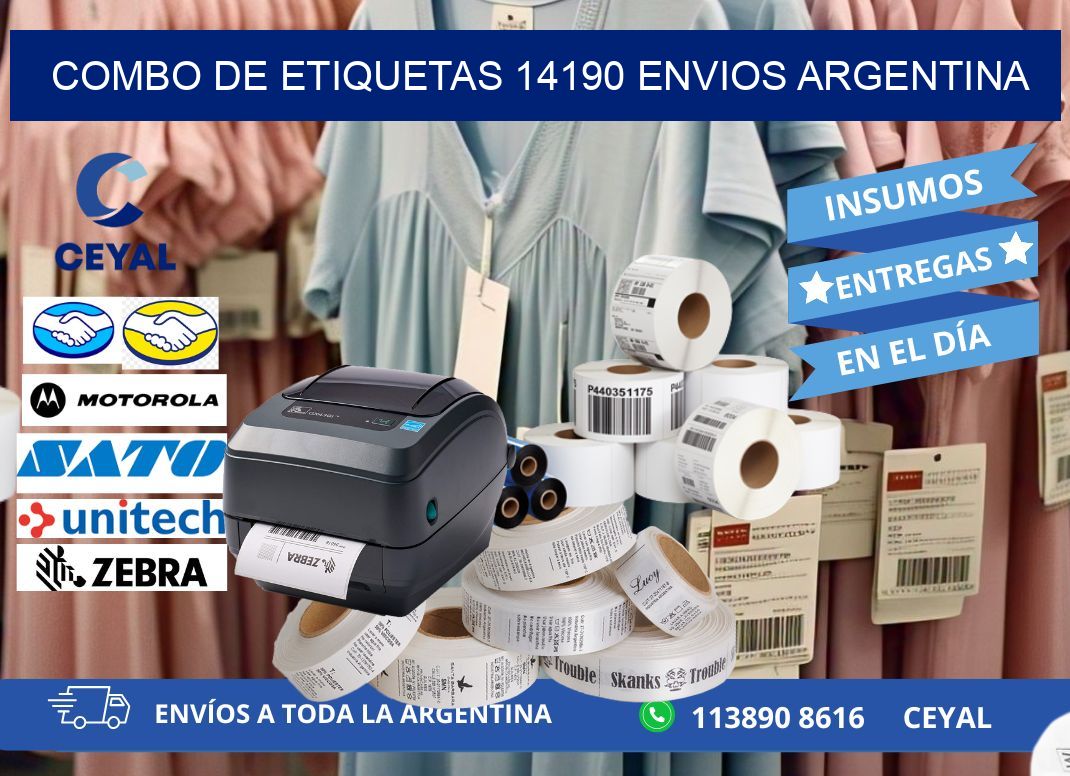 Combo de etiquetas 14190 ENVIOS ARGENTINA