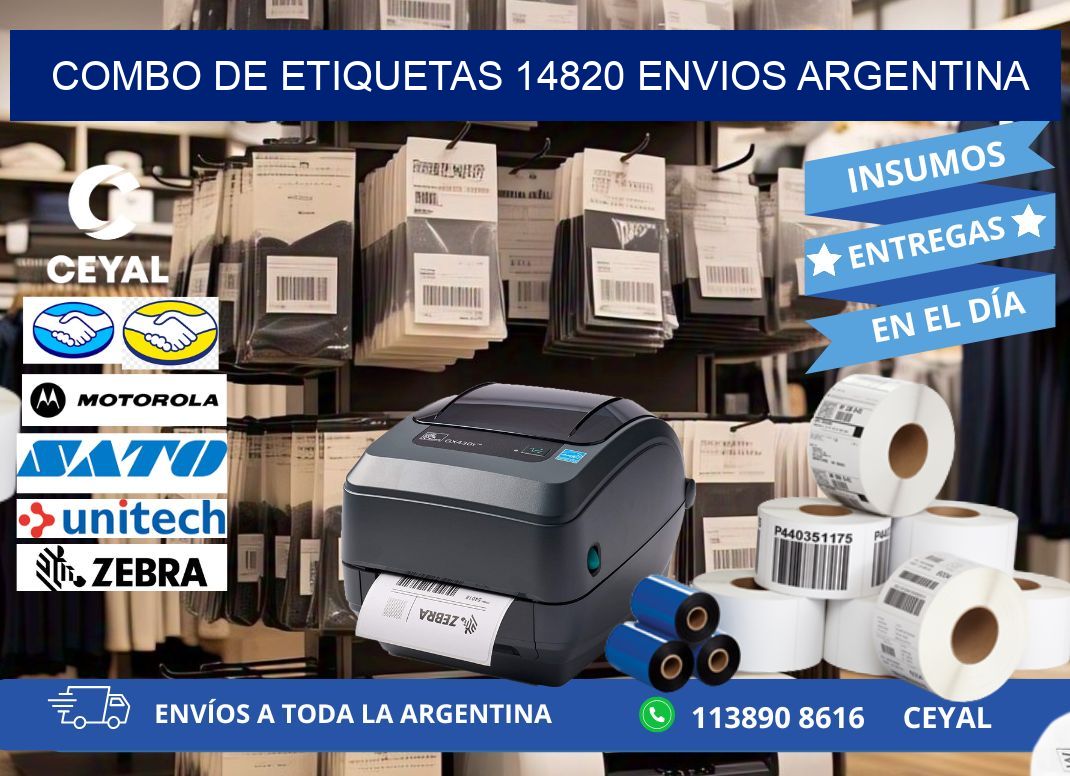 Combo de etiquetas 14820 ENVIOS ARGENTINA