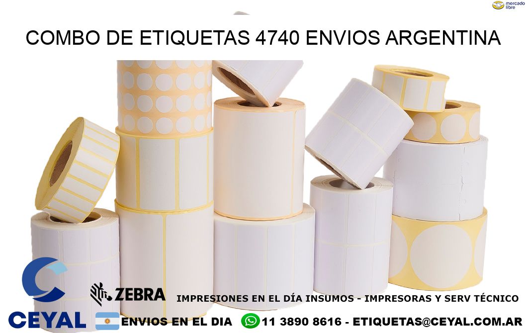 Combo de etiquetas 4740 ENVIOS ARGENTINA
