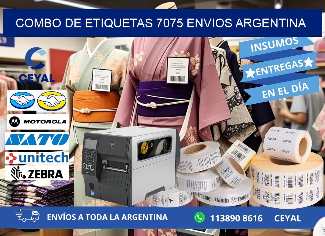 Combo de etiquetas 7075 ENVIOS ARGENTINA
