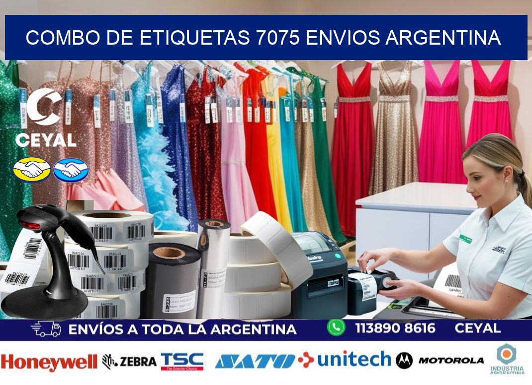 Combo de etiquetas 7075 ENVIOS ARGENTINA