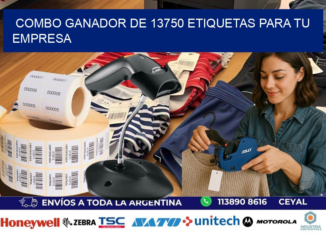 Combo ganador de 13750 etiquetas para tu empresa