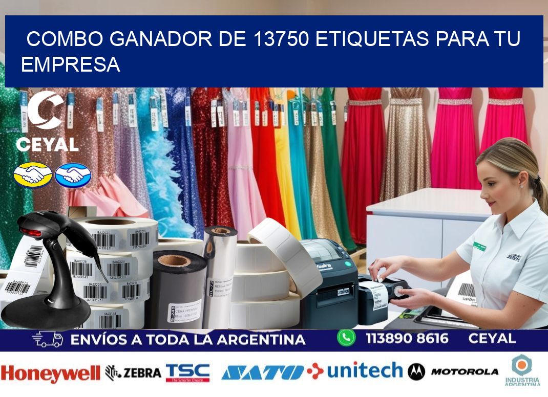 Combo ganador de 13750 etiquetas para tu empresa