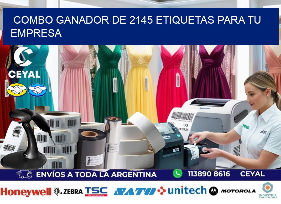 Combo ganador de 2145 etiquetas para tu empresa