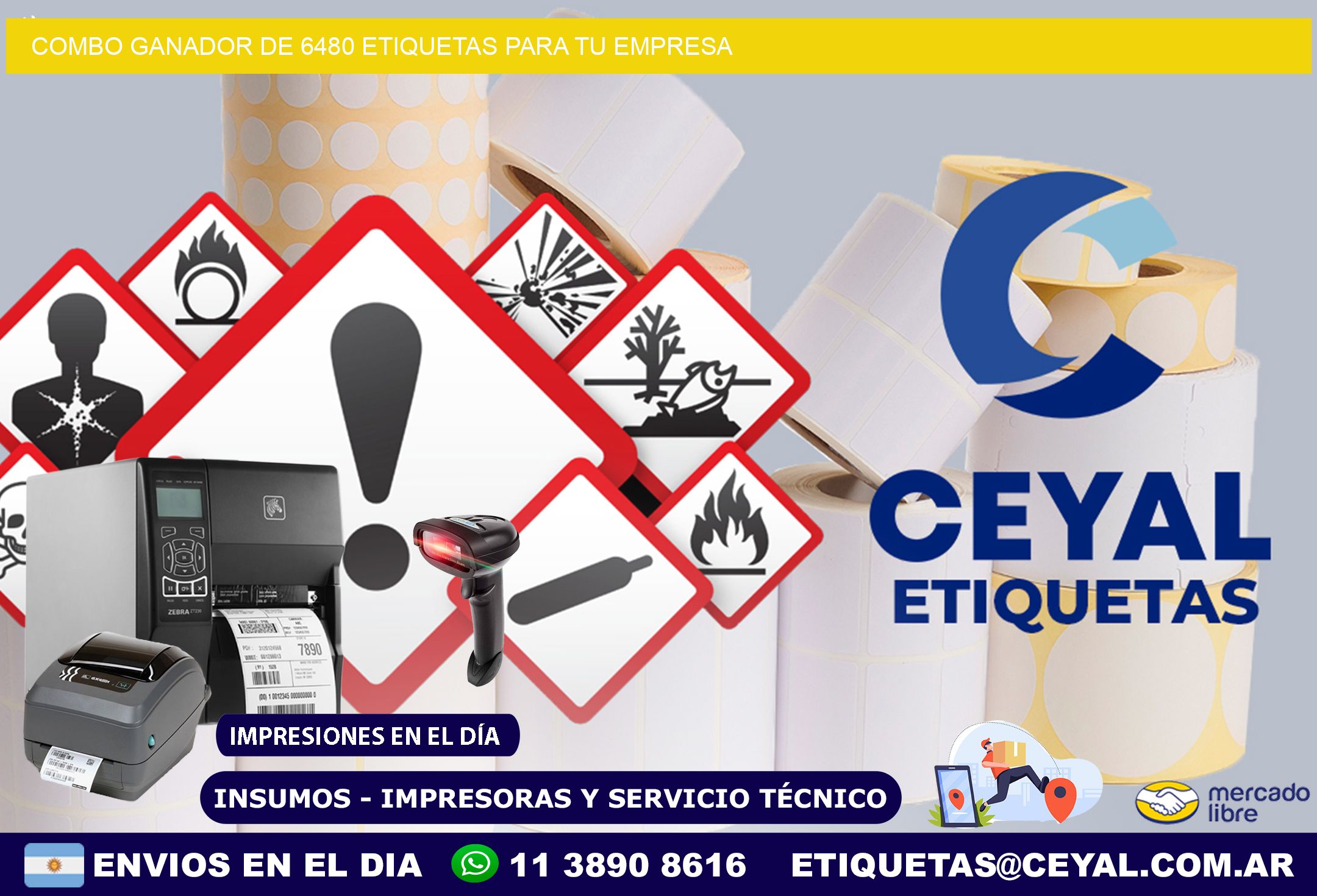 Combo ganador de 6480 etiquetas para tu empresa