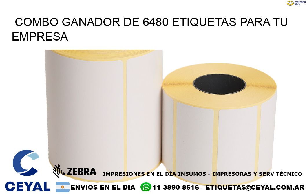 Combo ganador de 6480 etiquetas para tu empresa