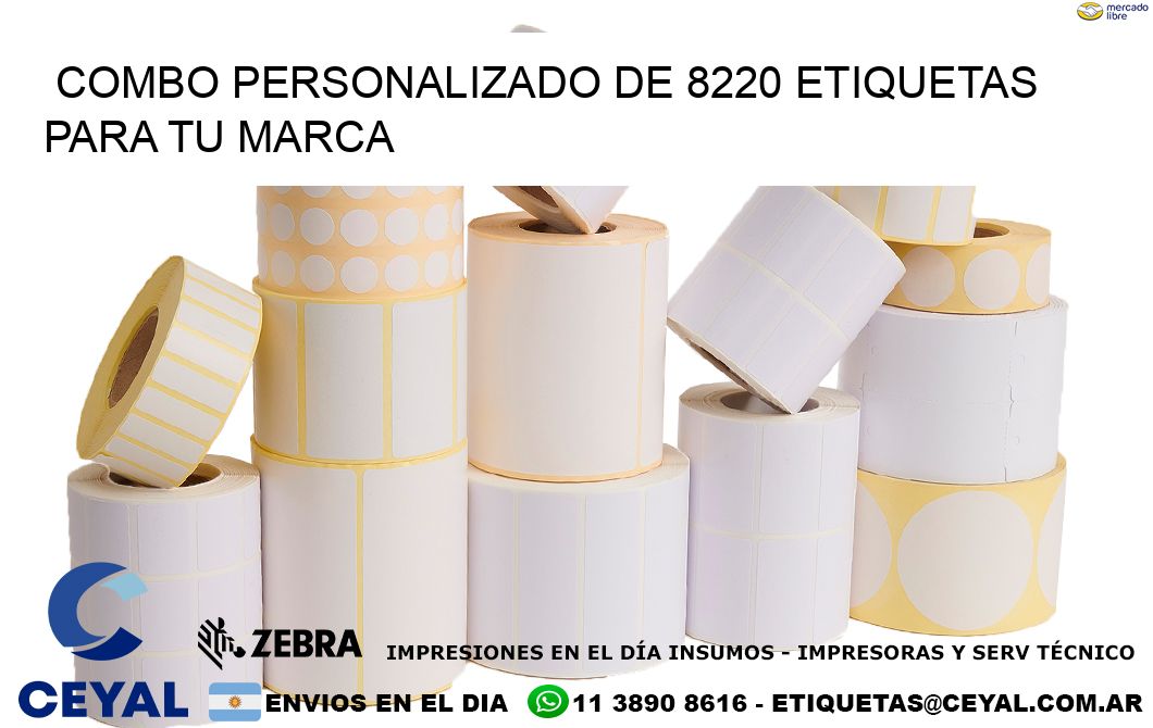 Combo personalizado de 8220 etiquetas para tu marca