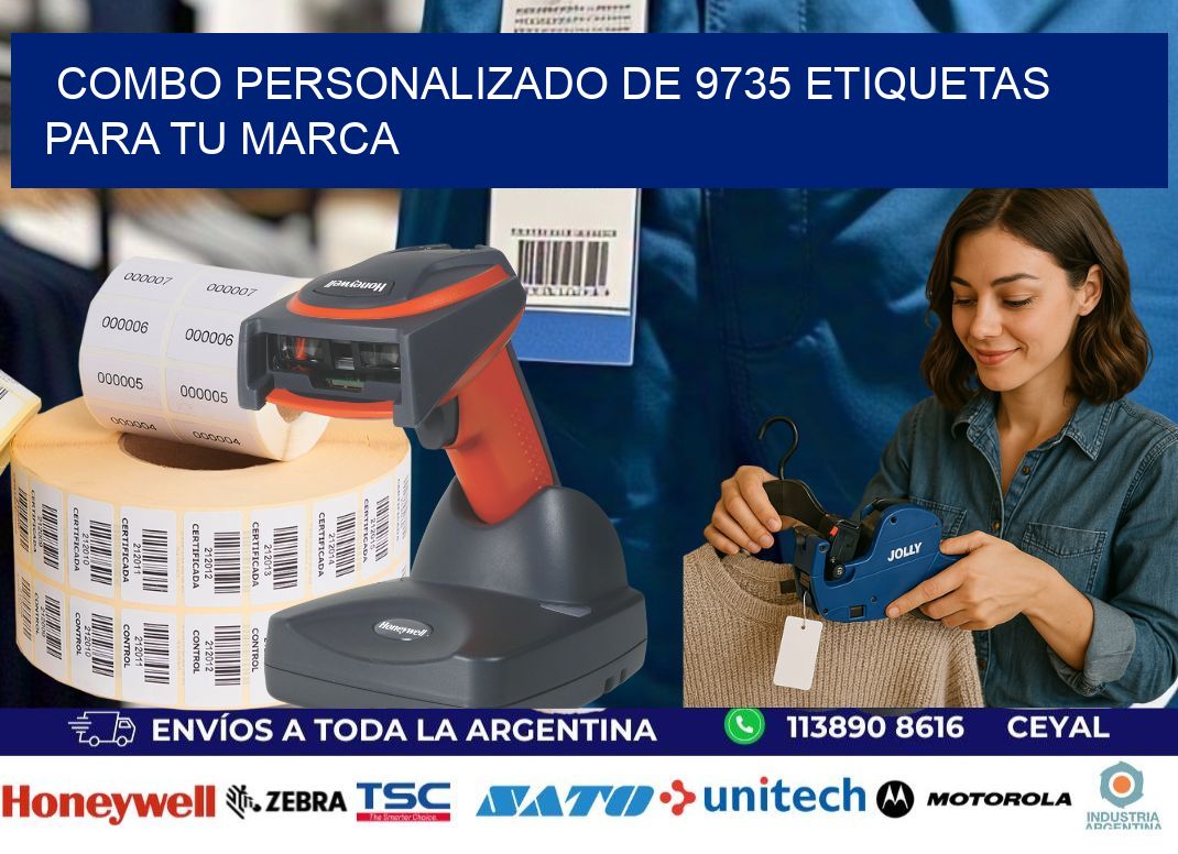 Combo personalizado de 9735 etiquetas para tu marca