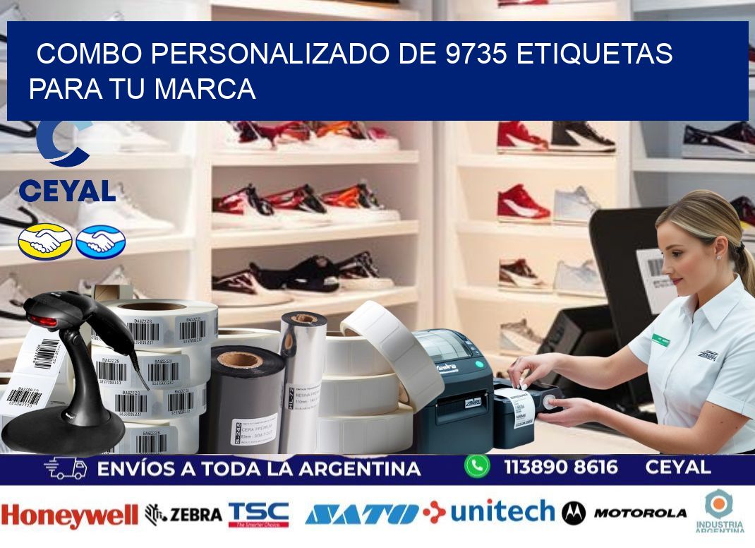 Combo personalizado de 9735 etiquetas para tu marca