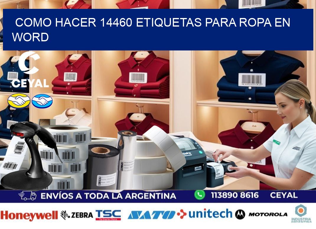 Como hacer 14460 etiquetas para ropa en Word