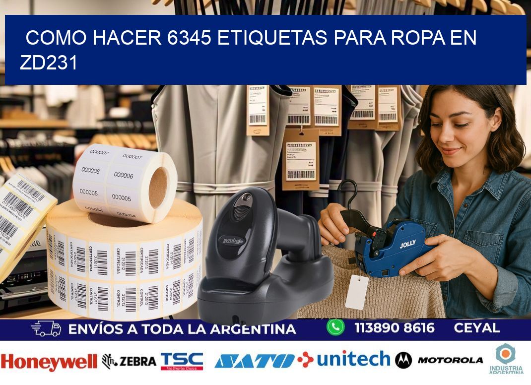 Como hacer 6345 etiquetas para ropa en zd231