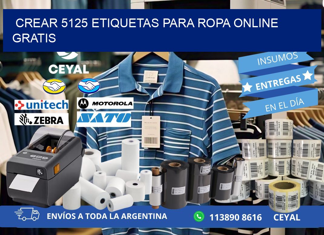 Crear 5125 etiquetas para ropa online gratis