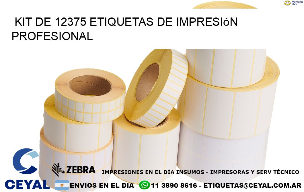 Kit de 12375 etiquetas de impresión profesional