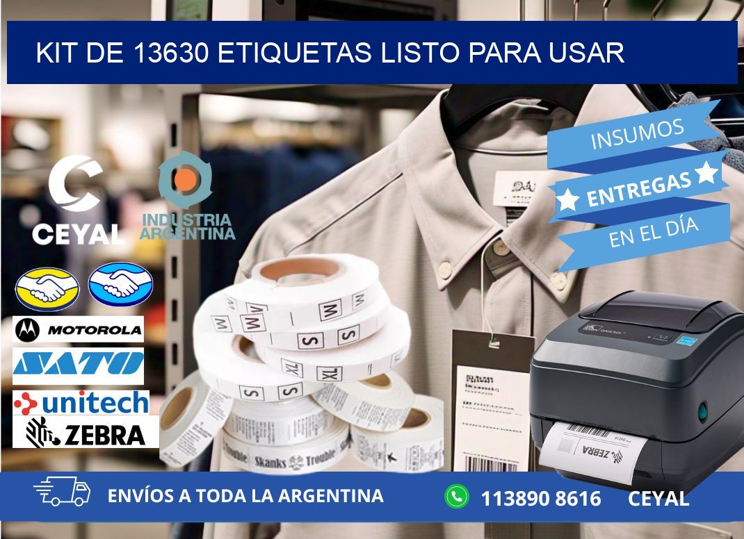 Kit de 13630 etiquetas listo para usar